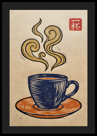 Une tasse de café fumante, présentée dans un style artistique élégant.-4