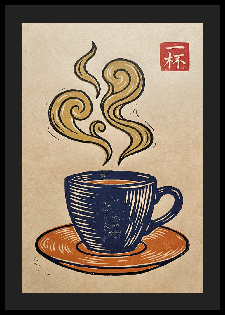 Une tasse de café fumante, présentée dans un style artistique élégant.-12