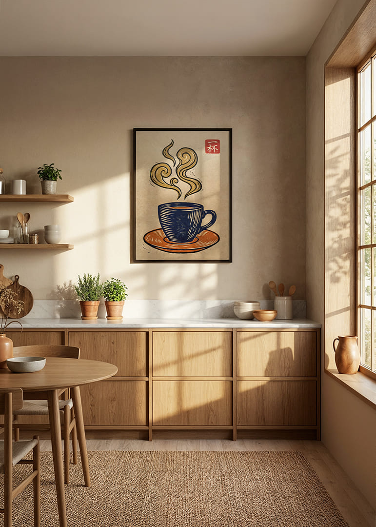 Une tasse de café fumante, présentée dans un style artistique élégant.-12