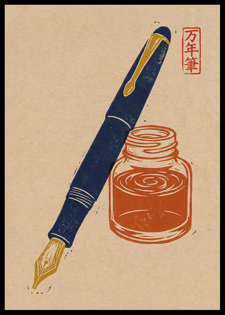 L'encre et la plume s'unissent dans une harmonie intemporelle.-12