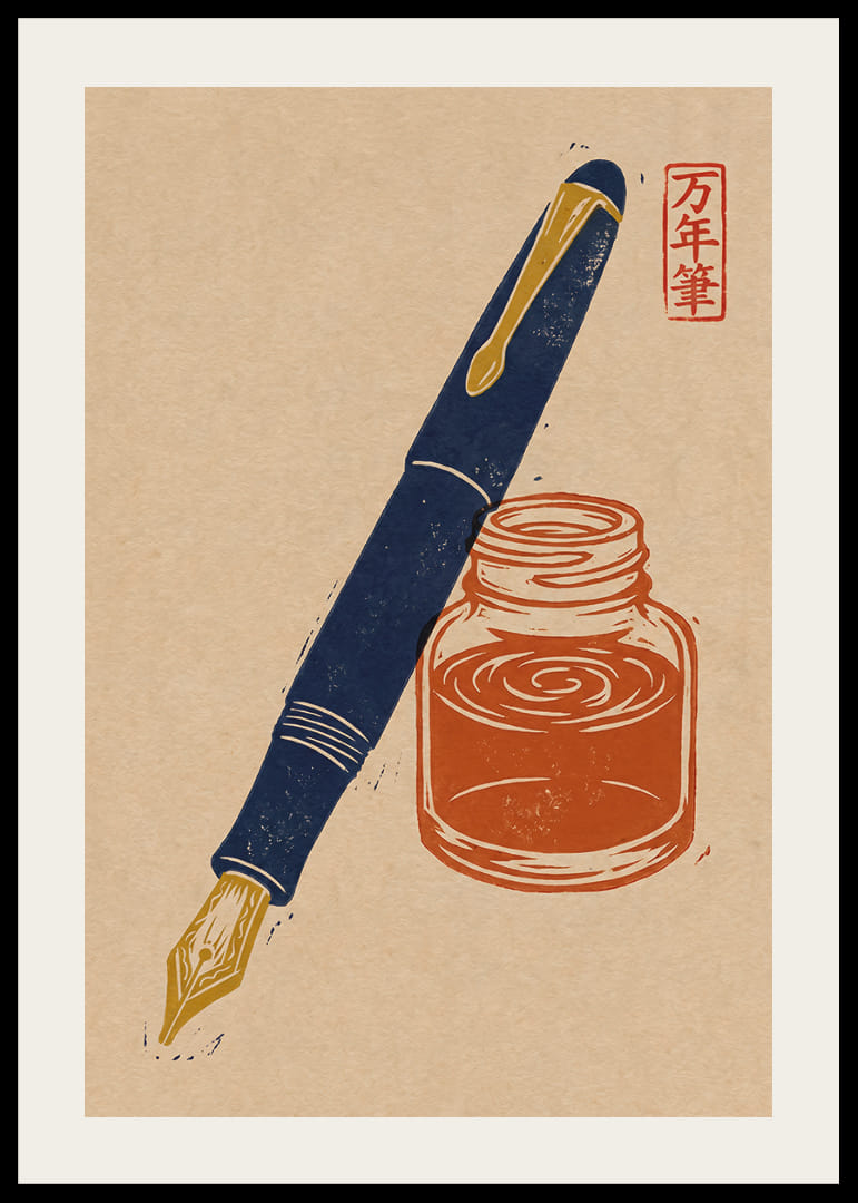 L'encre et la plume s'unissent dans une harmonie intemporelle.-12