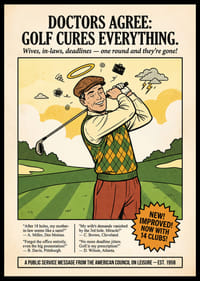 Une joyeuse célébration des vertus thérapeutiques du golf.-0