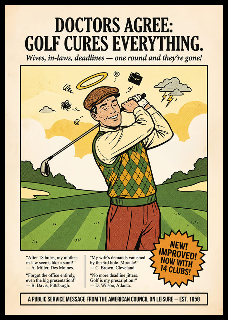Une joyeuse célébration des vertus thérapeutiques du golf.-12