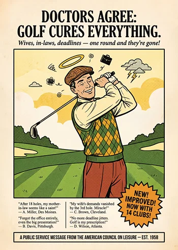 Poster Golf Cures Everything