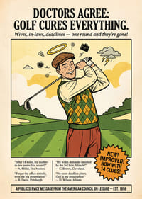 Une joyeuse célébration des vertus thérapeutiques du golf.-1