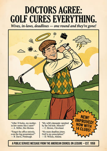Poster Golf Cures Everything
