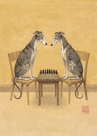 To greyhounds spiller skak i en kongelig duel.-7