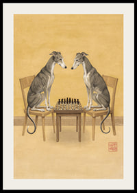 To greyhounds spiller skak i en kongelig duel.-2