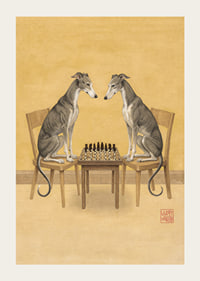 To greyhounds spiller skak i en kongelig duel.-3