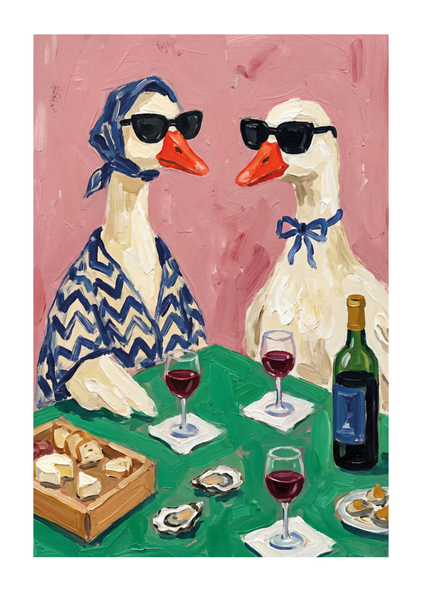 Plakatas Fancy Geese Wine Club