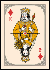 Karalius ir karalienė veidrodinėje harmonijoje.-0