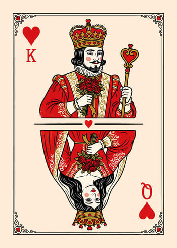 Affiche King And Queen Of Hearts