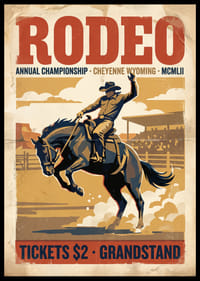 A cowboy tames a wild horse with strength and courage.-0