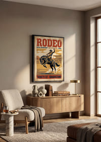 A cowboy tames a wild horse with strength and courage.-2