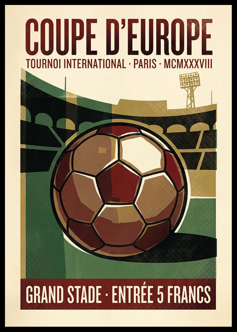 Classic football poster with a vintage feel and historical charm.-12