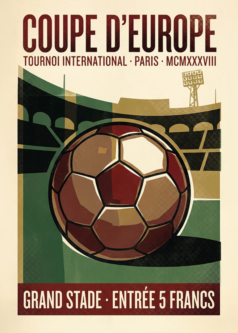 Classic football poster with a vintage feel and historical charm.-12