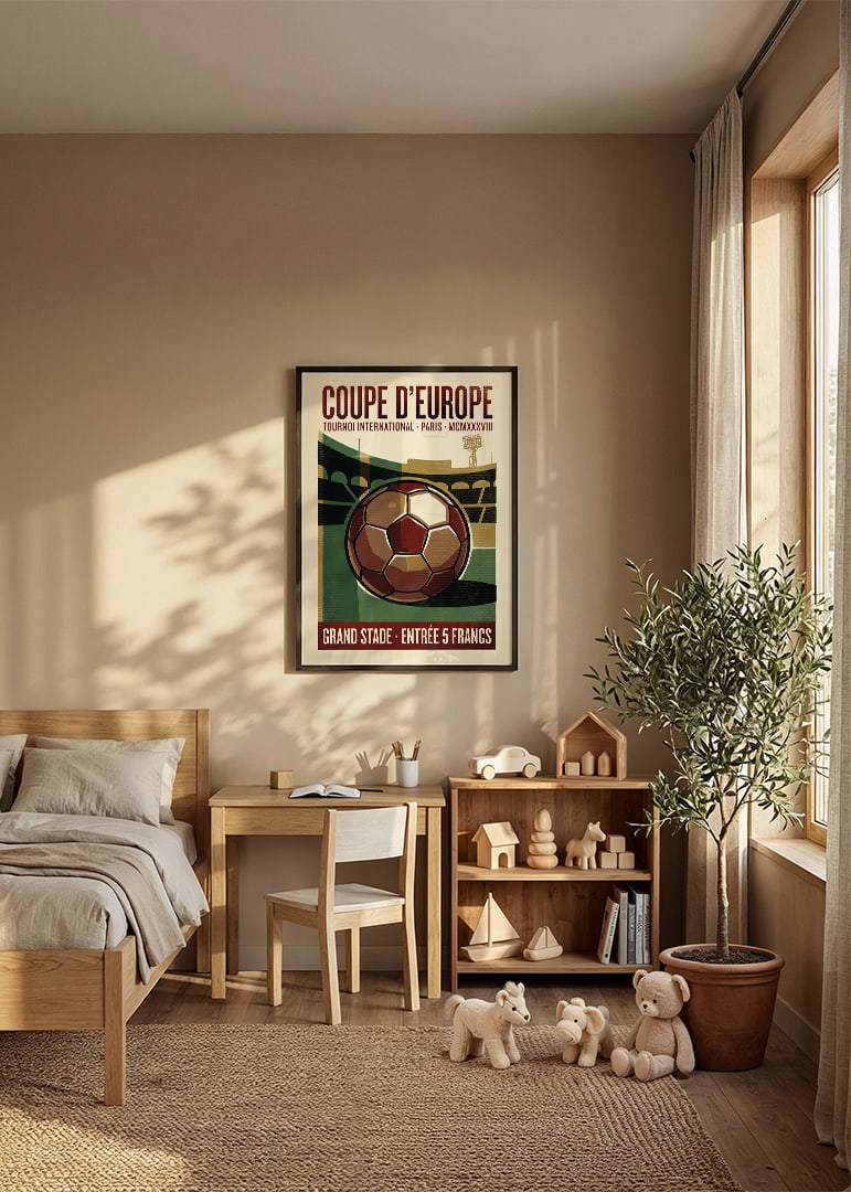 Classic football poster with a vintage feel and historical charm.-12