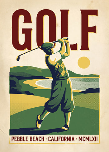 Poster Pebble Beach Golf