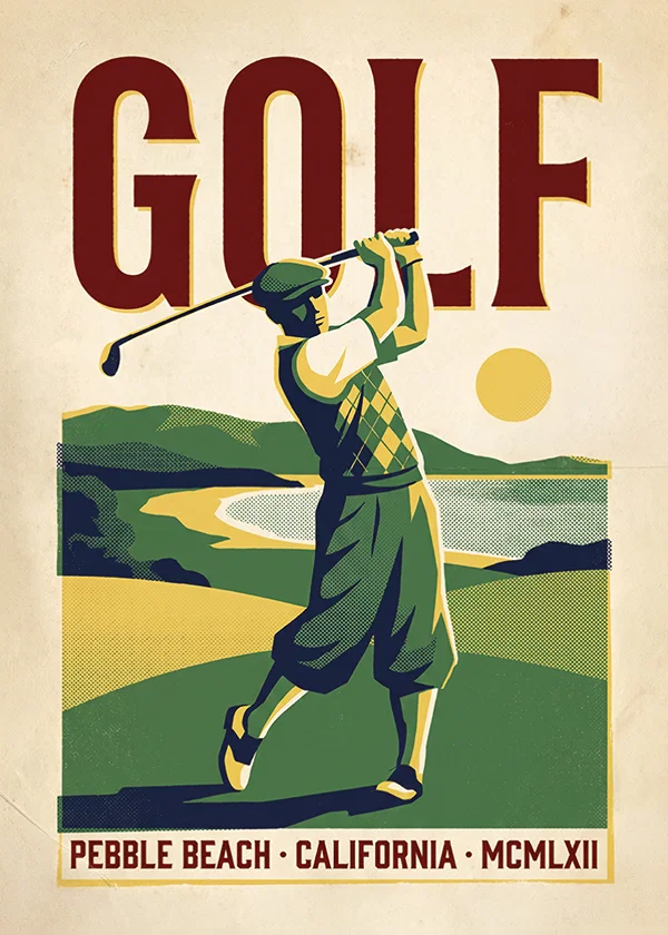 Poster Pebble Beach Golf