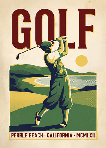 Poster Pebble Beach Golf