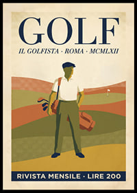 Stylish golf poster with retro charm and nostalgic feel.-0