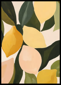 Bright lemons among juicy green leaves spread harmony.-6