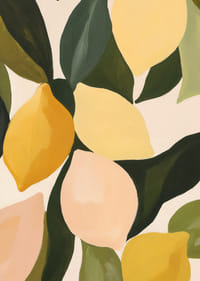 Bright lemons among juicy green leaves spread harmony.-7