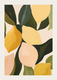 Bright lemons among juicy green leaves spread harmony.-3