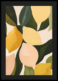 Ljusa citroner bland saftiga gröna blad sprider harmoni.-4