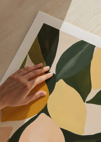 Bright lemons among juicy green leaves spread harmony.-9