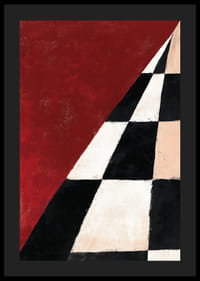 Dramatic checkerboard pattern meets intense red.-4