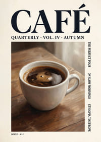 A steaming cup of coffee captures the essence of autumn.-1