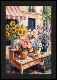 Charming floral arrangement in sunny urban landscape.-4