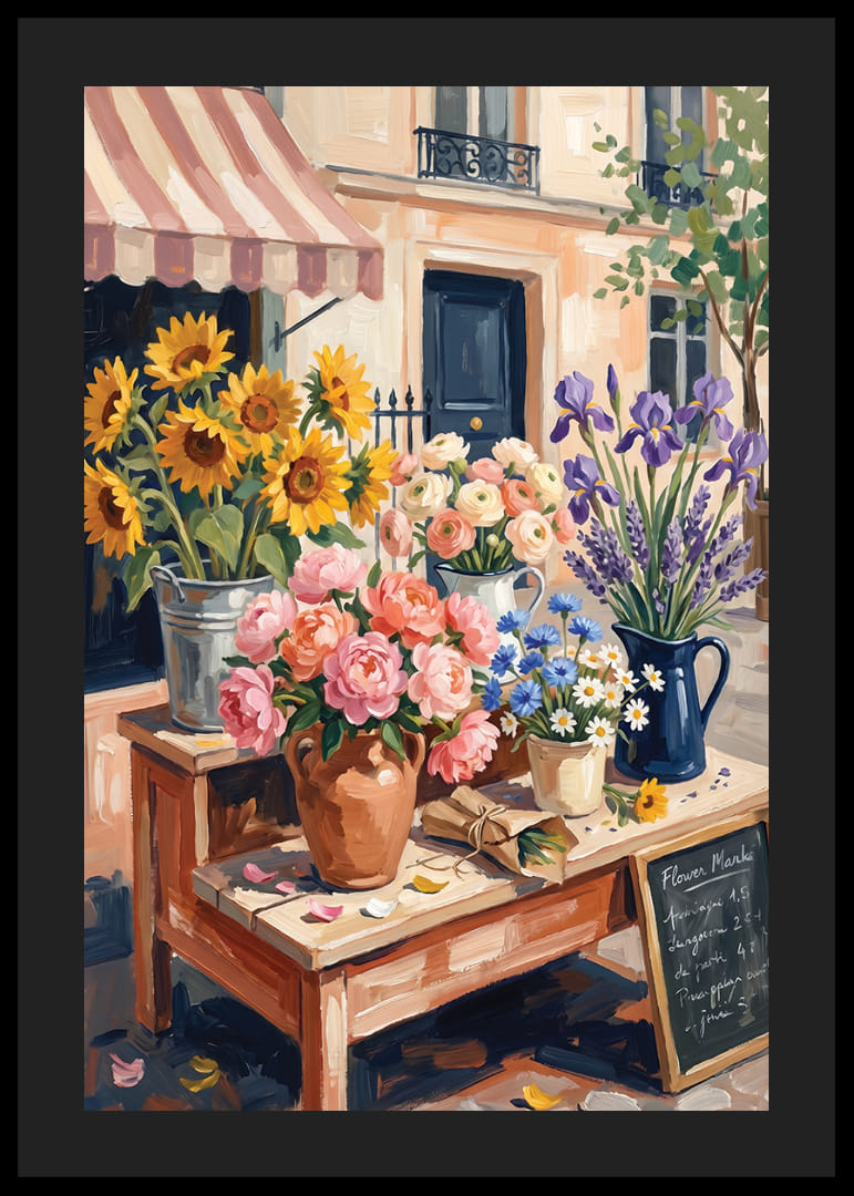 Charming floral arrangement in sunny urban landscape.-12