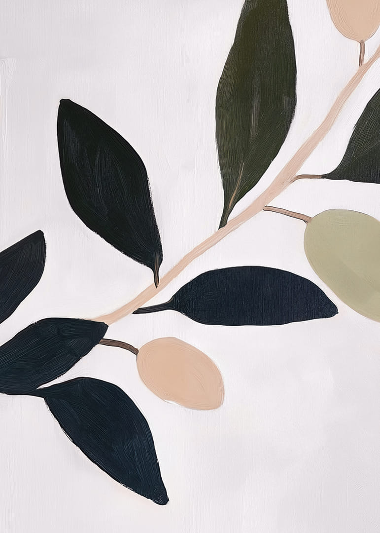 Minimalist olive branches for elegant harmony.-12