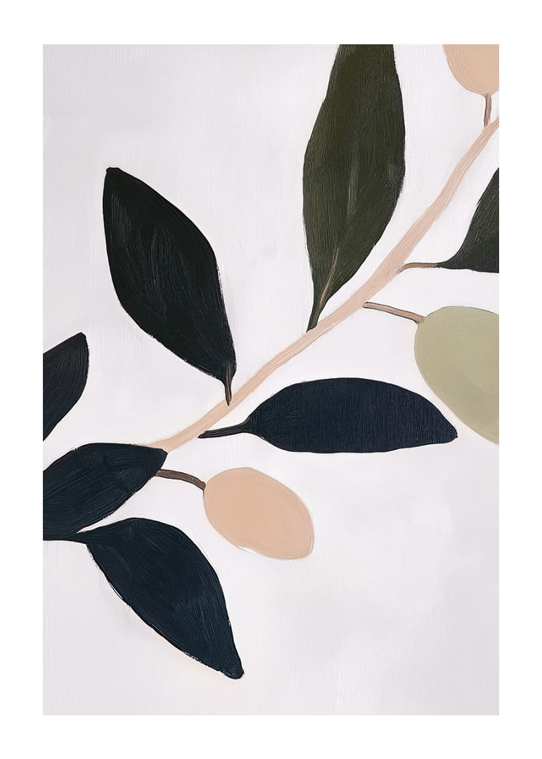 Minimalist olive branches for elegant harmony.-12