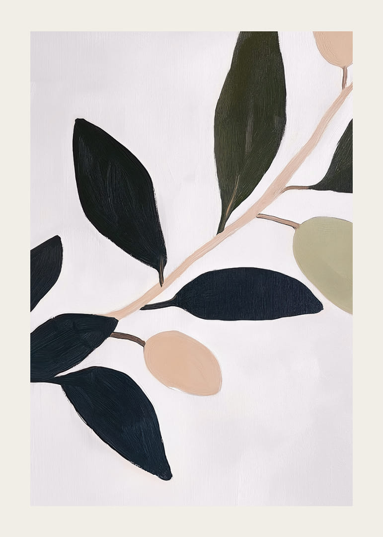 Minimalist olive branches for elegant harmony.-12