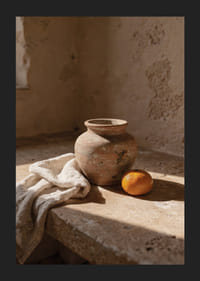 Rustic ceramics and citrus create a timeless atmosphere.-5