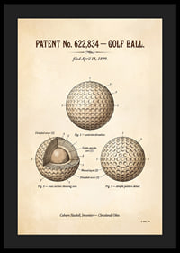Patented golf ball from 1899 with detailed design.-4