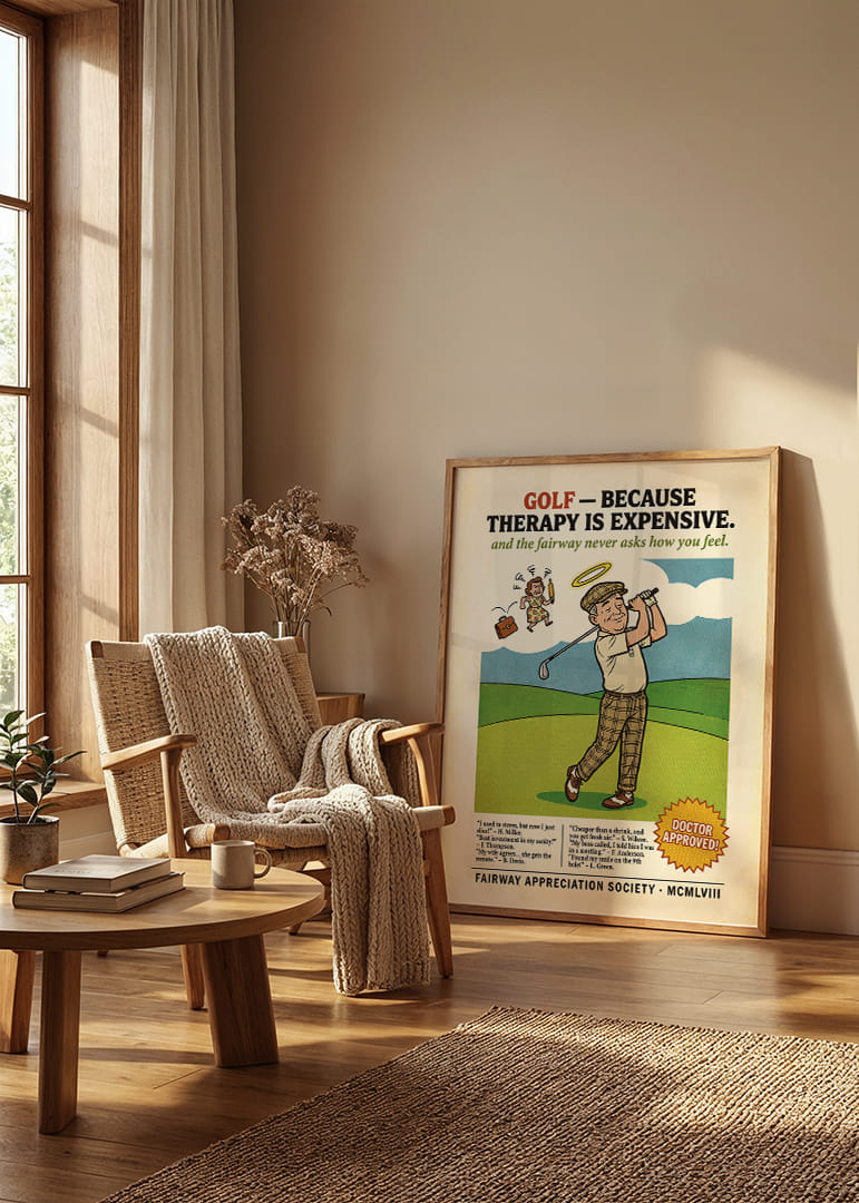 L'umorismo e la saggezza del golf si fondono con un tocco giocoso.-12