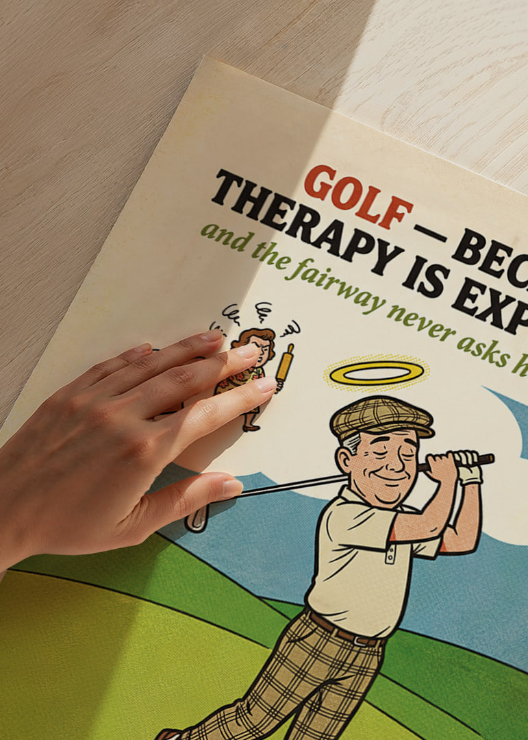 The humor and wisdom of golf meets with a playful touch.-12