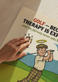 L'umorismo e la saggezza del golf si fondono con un tocco giocoso.-3
