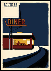 Un ristorante dall'atmosfera nostalgica rischiara il silenzio della notte.-0