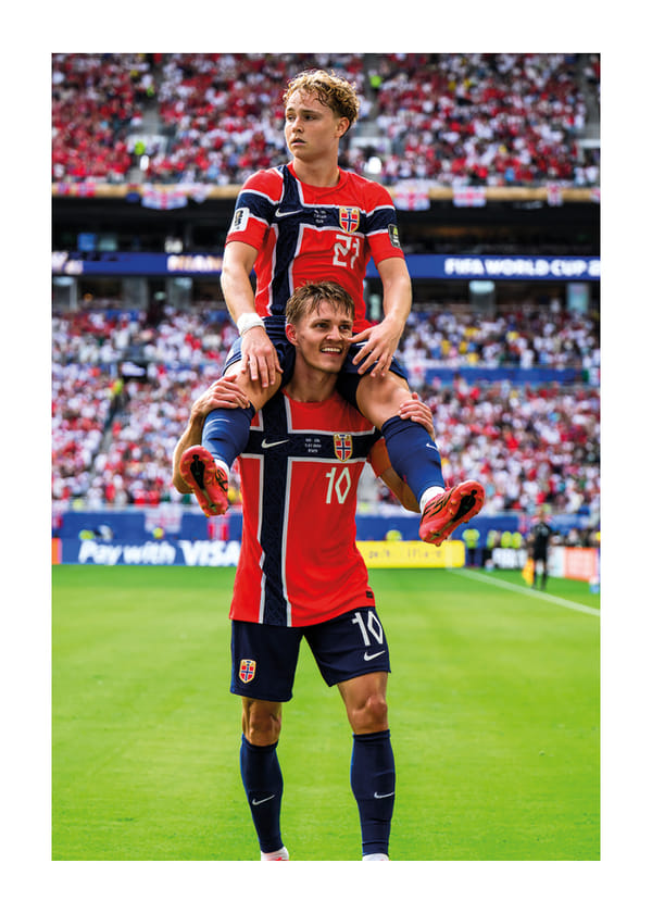 Plakat Martin Ødegaard og Andreas Schjelderup FIFA World Cup 2026
