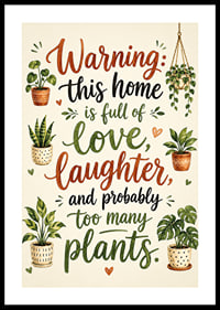 Charming poster filled with love and lush plants.-0