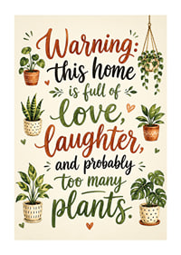 Charming poster filled with love and lush plants.-1