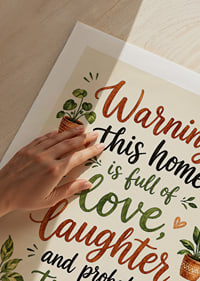 Charming poster filled with love and lush plants.-9