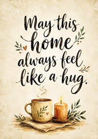 A warm feeling of home with soft colors and a loving message.-7