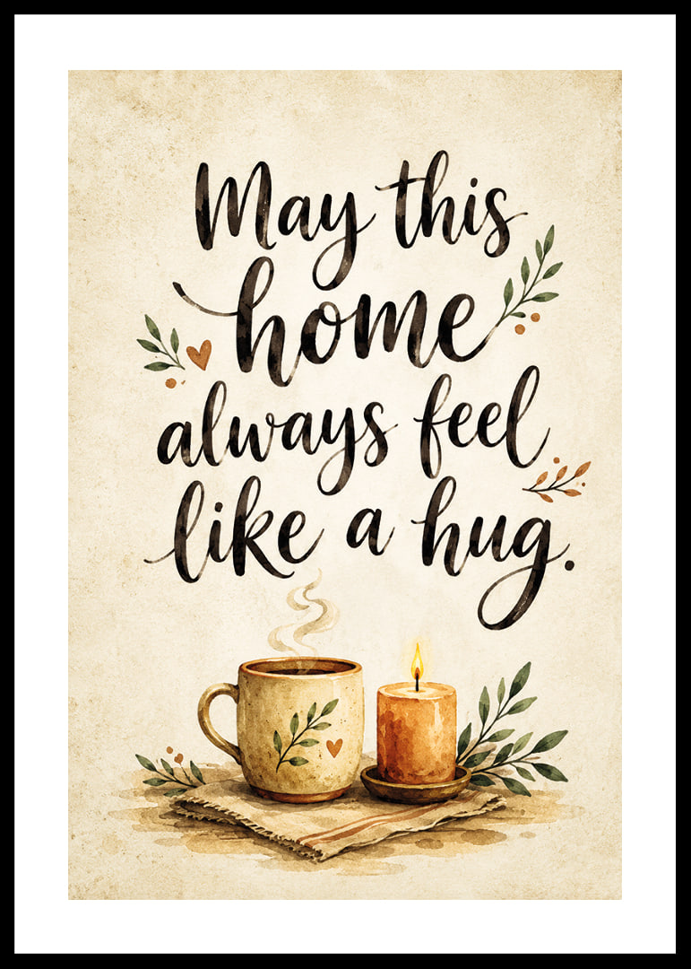 A warm feeling of home with soft colors and a loving message.-12