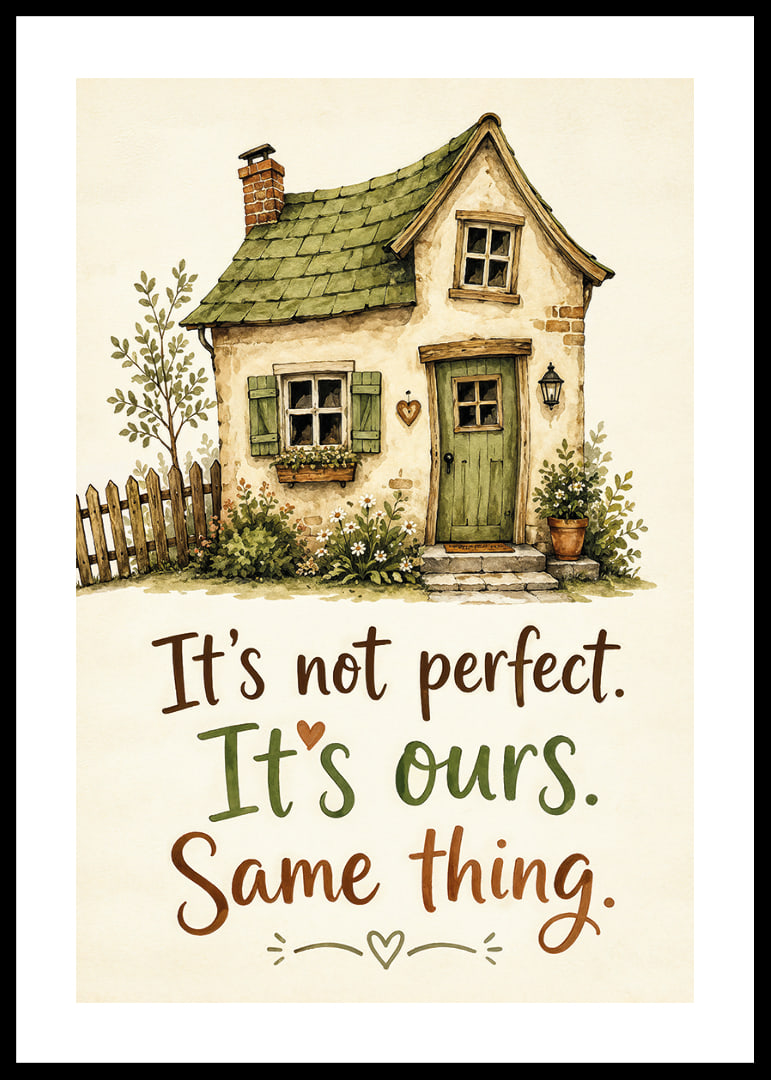A charming house with a homely message.-12